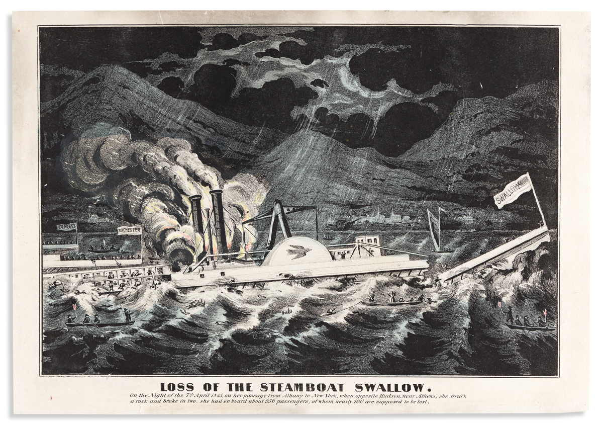 (NEW YORK.) Loss of the Steamboat Swallow, on the Night of the 7th April 1845.